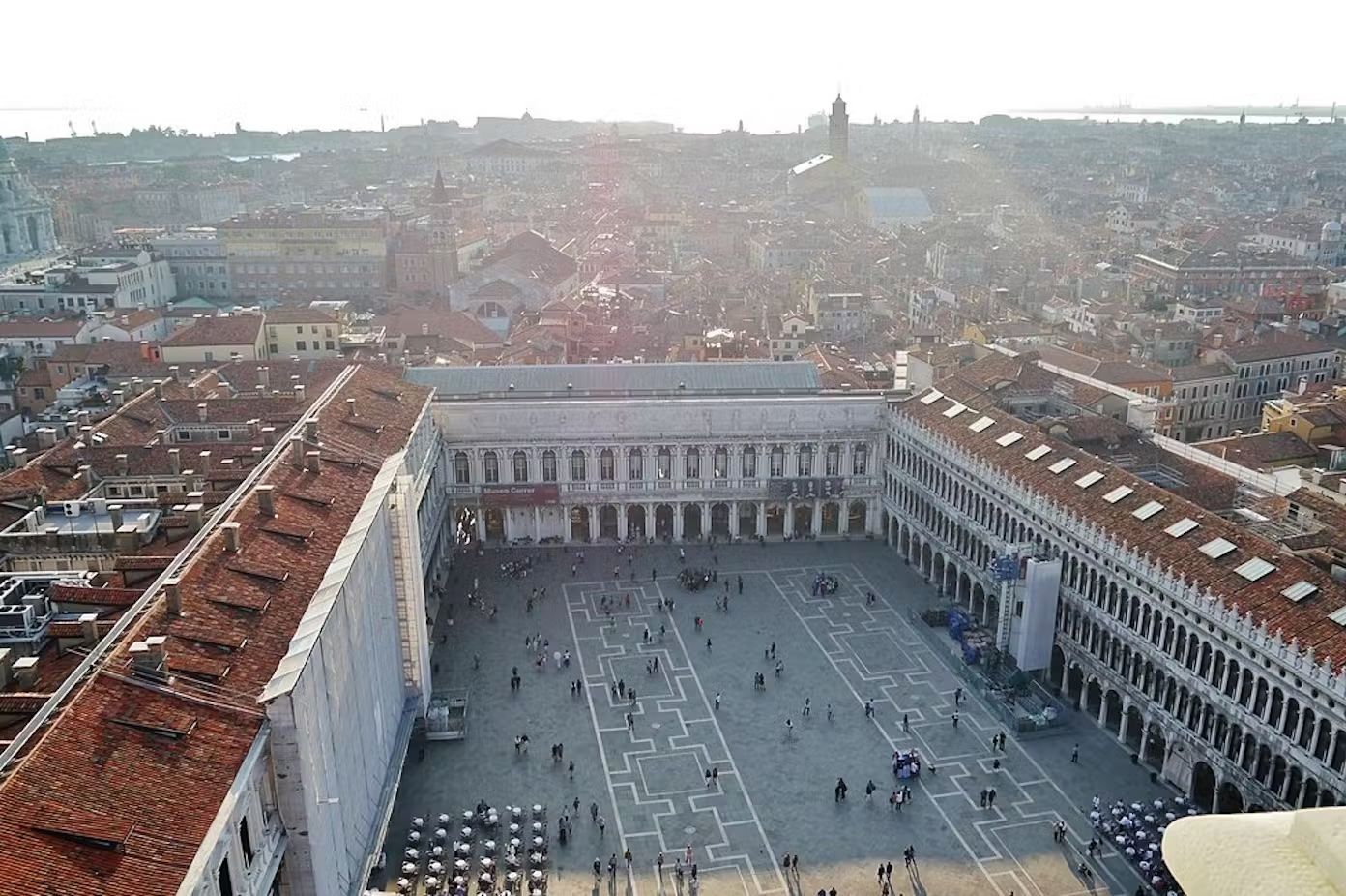 Vista panoramica della città di Venezia dal campanile di San Marco